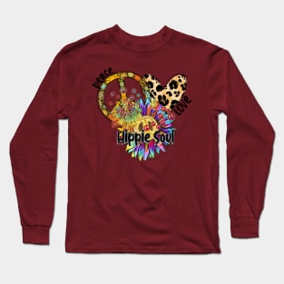 Peace Love Hippie Soul Long Sleeve T-Shirt